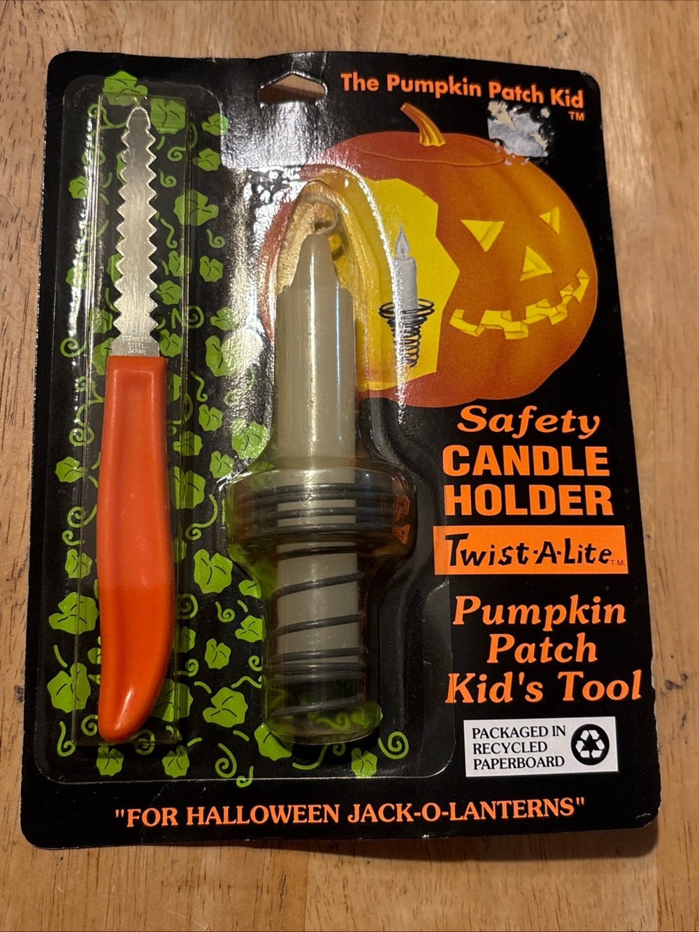 Vintage 1990 pumpkin patch Safety Candle Holder